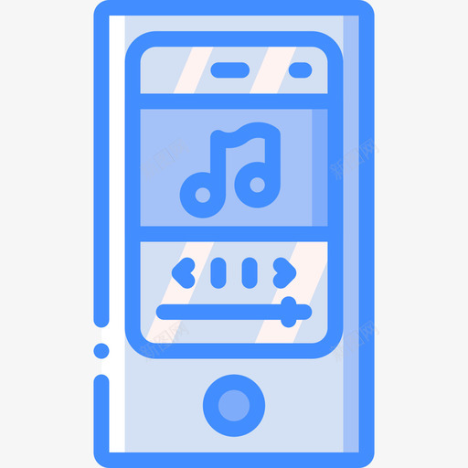 Mp3播放器设备25蓝色图标svg_新图网 https://ixintu.com Mp3播放器 蓝色 设备25