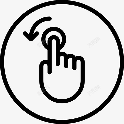 轻触手势设置线性图标svg_新图网 https://ixintu.com 手势设置 线性 轻触