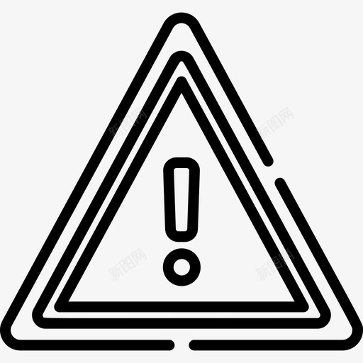 警告信号4线性图标svg_新图网 https://ixintu.com 信号4 线性 警告