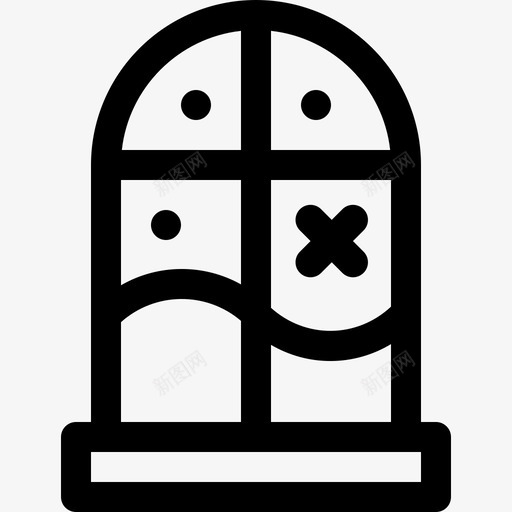 窗户圣诞85直线型图标svg_新图网 https://ixintu.com 圣诞85 直线型 窗户