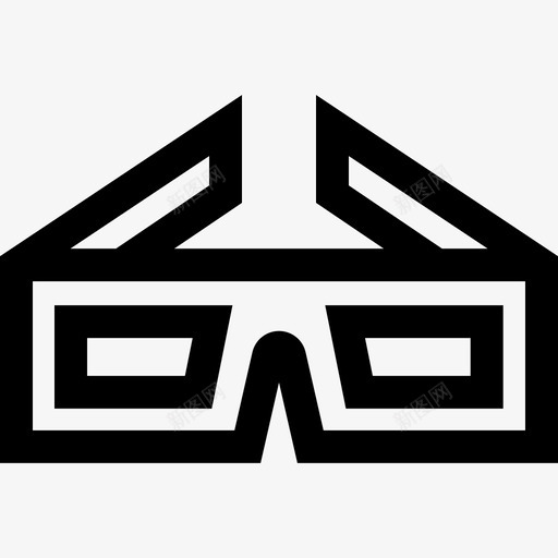 3d眼镜媒体技术10线性图标svg_新图网 https://ixintu.com 3d眼镜 媒体技术10 线性