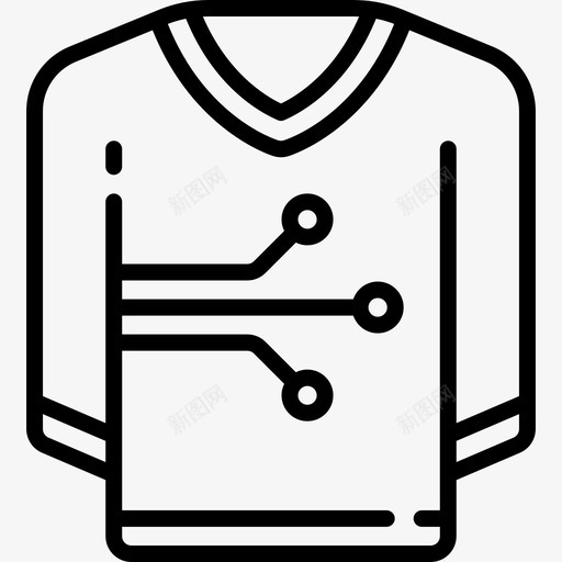 智能服装未来科技15线性图标svg_新图网 https://ixintu.com 智能服装 未来科技15 线性