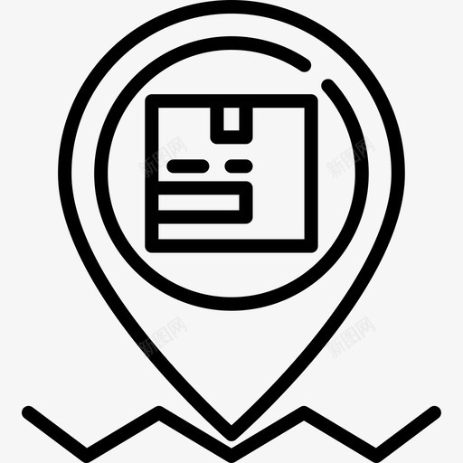 引脚包裹交付12线性图标svg_新图网 https://ixintu.com 包裹交付12 引脚 线性
