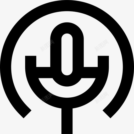 播客广播4线性图标svg_新图网 https://ixintu.com 广播4 播客 线性