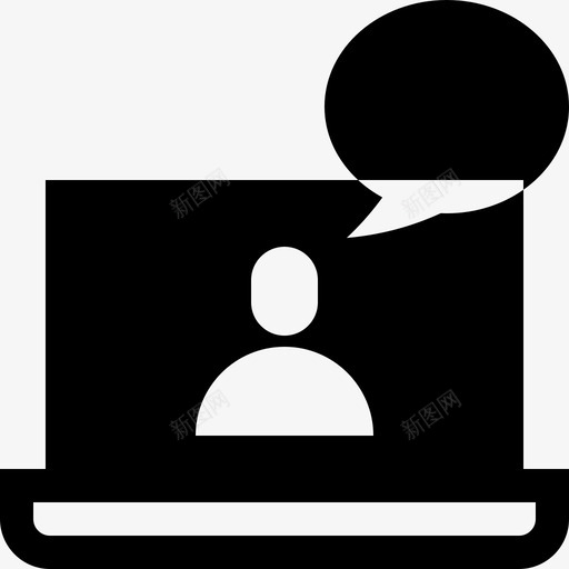 视频通话计算机和文件2已填充图标svg_新图网 https://ixintu.com 已填充 视频通话 计算机和文件2