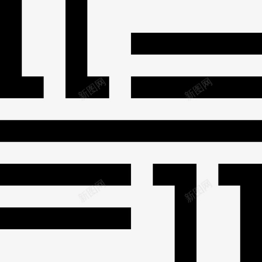 段落对齐7直线图标svg_新图网 https://ixintu.com 对齐7 段落 直线