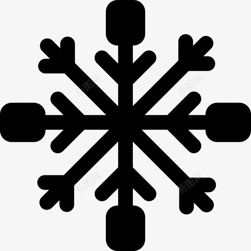 雪花冬天12充满图标svg_新图网 https://ixintu.com 充满 冬天12 雪花