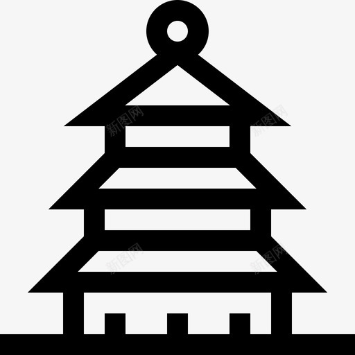 宝塔灵性5直线图标svg_新图网 https://ixintu.com 宝塔 灵性5 直线