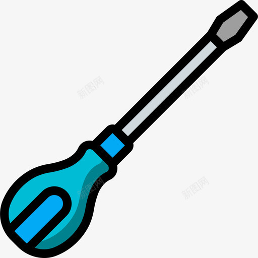 31号工具线纹螺丝刀图标svg_新图网 https://ixintu.com 31号工具线纹螺丝刀