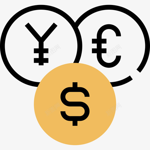 交易所市场与经济3黄影图标svg_新图网 https://ixintu.com 交易所 市场与经济3 黄影