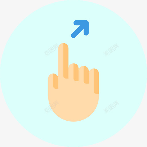 轻触手势设置3扁平图标svg_新图网 https://ixintu.com 扁平 手势设置3 轻触