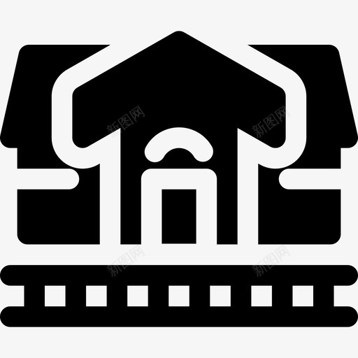 火车站13号铁路已填充图标svg_新图网 https://ixintu.com 13号铁路 已填充 火车站