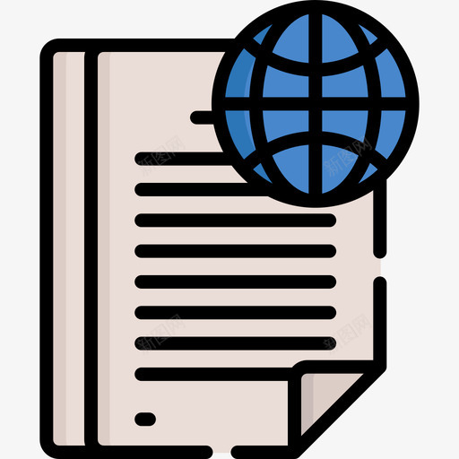 纸文学11线颜色图标svg_新图网 https://ixintu.com 文学11 纸 线颜色