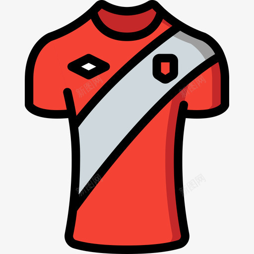 足球衫世界杯3线性颜色图标svg_新图网 https://ixintu.com 世界杯3 线性颜色 足球衫