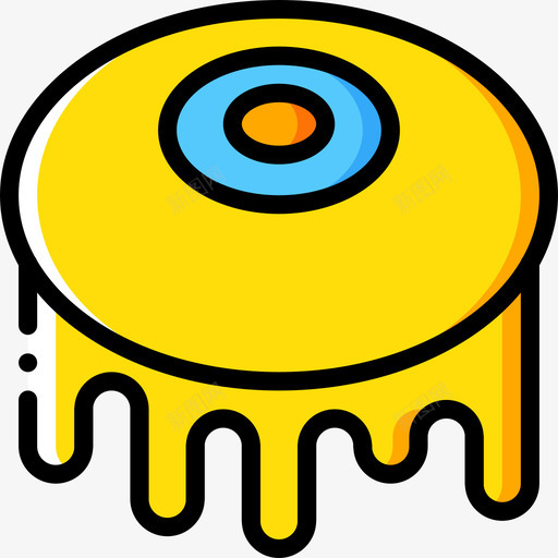 眼球幽灵黄色图标svg_新图网 https://ixintu.com 幽灵 眼球 黄色