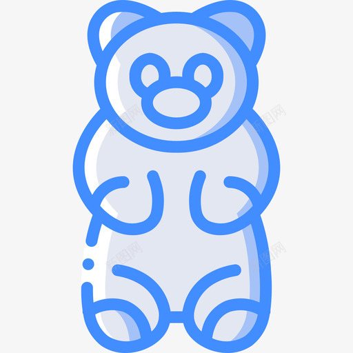 甜心熊甜品店2蓝色图标svg_新图网 https://ixintu.com 甜品店2 甜心熊 蓝色