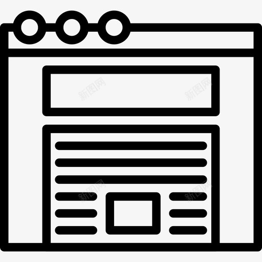 网站用户界面18线性图标svg_新图网 https://ixintu.com 用户界面18 线性 网站