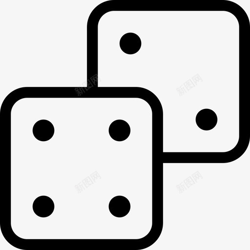 骰子美国2直线型图标svg_新图网 https://ixintu.com 直线型 美国2 骰子