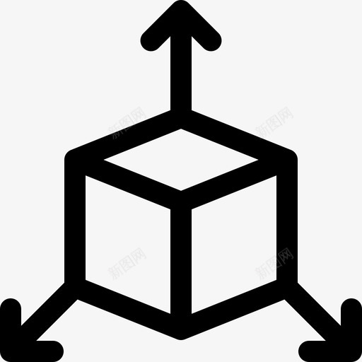 立方体web开发13线性图标svg_新图网 https://ixintu.com web开发13 立方体 线性