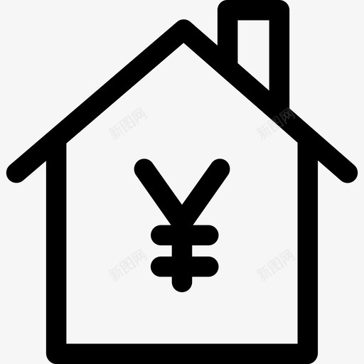 抵押贷款银行和金融17线性图标svg_新图网 https://ixintu.com 抵押贷款 线性 银行和金融17