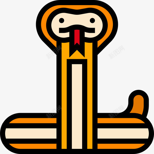 蛇马戏团和游乐园线性颜色图标svg_新图网 https://ixintu.com 线性颜色 蛇 马戏团和游乐园