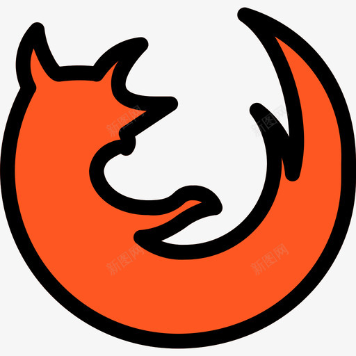 Firefox徽标和品牌2线性颜色图标svg_新图网 https://ixintu.com Firefox 徽标和品牌2 线性颜色