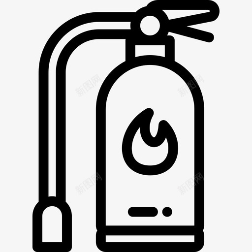 灭火器紧急情况2线性图标svg_新图网 https://ixintu.com 灭火器 紧急情况2 线性