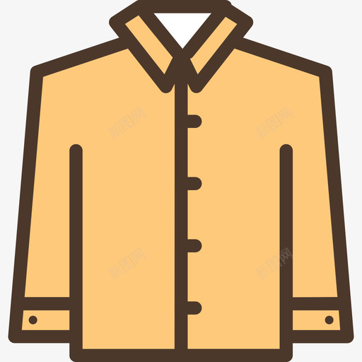 衬衫衣服51线性颜色图标svg_新图网 https://ixintu.com 线性颜色 衣服51 衬衫