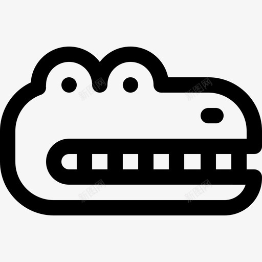 鳄鱼野生动物4直系图标svg_新图网 https://ixintu.com 直系 野生动物4 鳄鱼