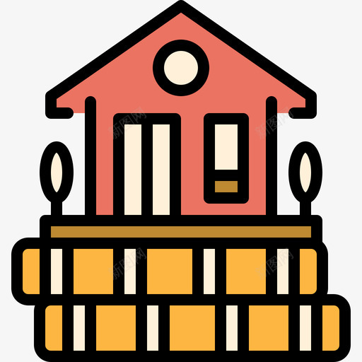 住宅不动产53线性颜色图标svg_新图网 https://ixintu.com 不动产53 住宅 线性颜色