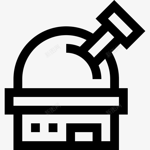 天文台82号空间直线图标svg_新图网 https://ixintu.com 82号空间 天文台 直线