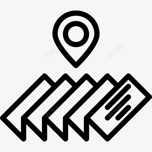 地图商业149直线图标svg_新图网 https://ixintu.com 商业149 地图 直线
