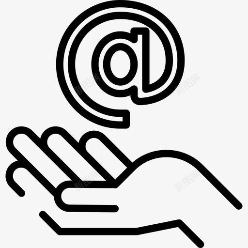电子邮件联系我们5直线图标svg_新图网 https://ixintu.com 电子邮件 直线 联系我们5
