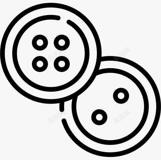 钮扣缝30线状图标svg_新图网 https://ixintu.com 线状 缝30 钮扣
