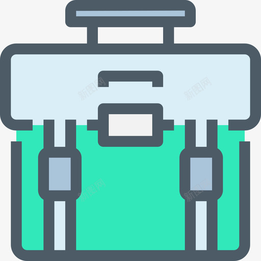 手提箱银行和金融线性颜色图标svg_新图网 https://ixintu.com 手提箱 线性颜色 银行和金融
