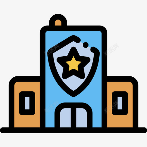 警察局紧急服务20直线颜色图标svg_新图网 https://ixintu.com 直线颜色 紧急服务20 警察局