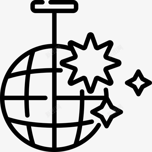 镜球夜派对9直线型图标svg_新图网 https://ixintu.com 夜派对9 直线型 镜球