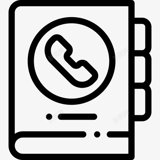 电话簿呼叫中心4直拨图标svg_新图网 https://ixintu.com 呼叫中心4 电话簿 直拨