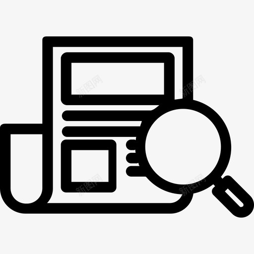 报纸广告8直系图标svg_新图网 https://ixintu.com 广告8 报纸 直系