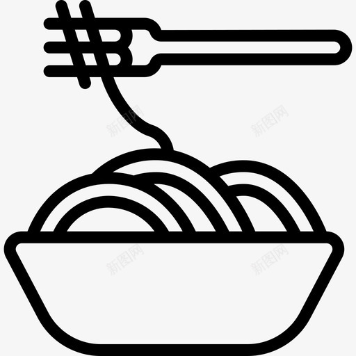意大利面美食家直纹图标svg_新图网 https://ixintu.com 意大利面 直纹 美食家
