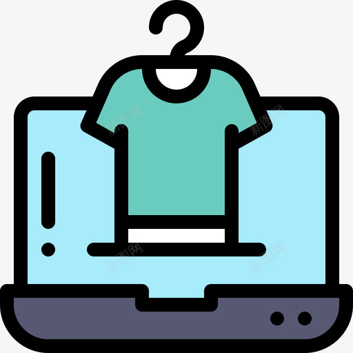 网上商店网上购物41线颜色图标svg_新图网 https://ixintu.com 线颜色 网上商店 网上购物41