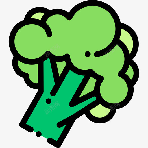 花椰菜水果蔬菜9线形颜色图标svg_新图网 https://ixintu.com 水果蔬菜9 线形颜色 花椰菜