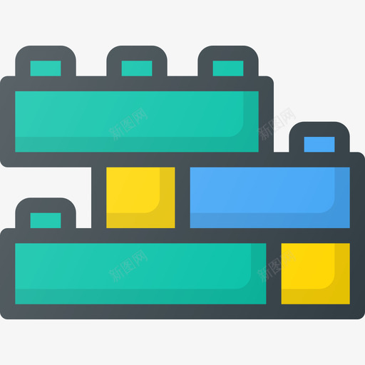 积木玩具21线性颜色图标svg_新图网 https://ixintu.com 玩具21 积木 线性颜色