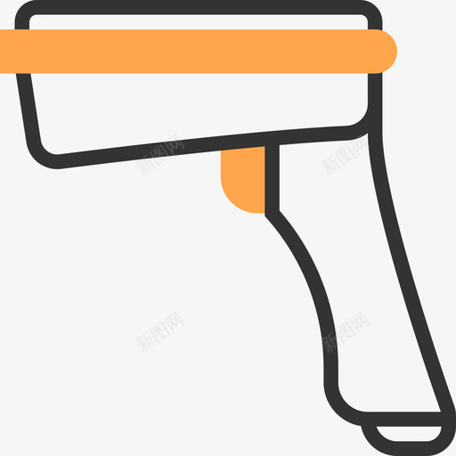 条码扫描仪二维码黄色阴影图标svg_新图网 https://ixintu.com 二维码 条码扫描仪 黄色阴影