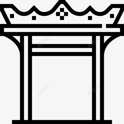 建筑泰国线性图标svg_新图网 https://ixintu.com 建筑 泰国 线性