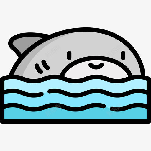 鲨鱼海盗29线性颜色图标svg_新图网 https://ixintu.com 海盗29 线性颜色 鲨鱼