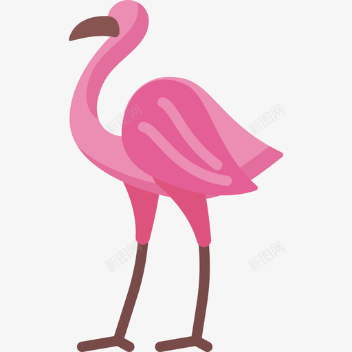 火烈鸟夏季派对10公寓图标svg_新图网 https://ixintu.com 公寓 夏季派对10 火烈鸟