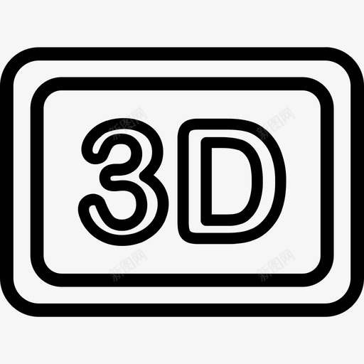 3d电影电影院23线性图标svg_新图网 https://ixintu.com 3d电影 电影院23 线性