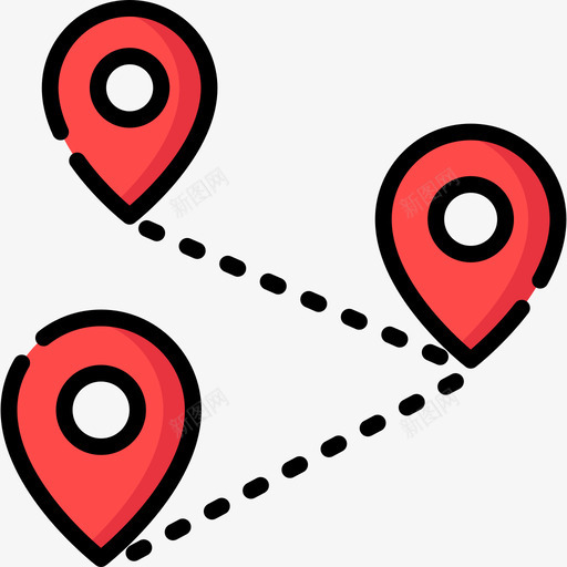 目的地导航地图2线性颜色图标svg_新图网 https://ixintu.com 导航地图2 目的地 线性颜色