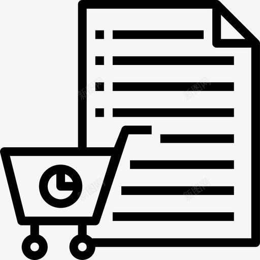 购物单物流25直线图标svg_新图网 https://ixintu.com 物流25 直线 购物单